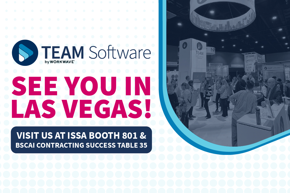 Team Software trade show booth invitation for ISSA event in Las Vegas