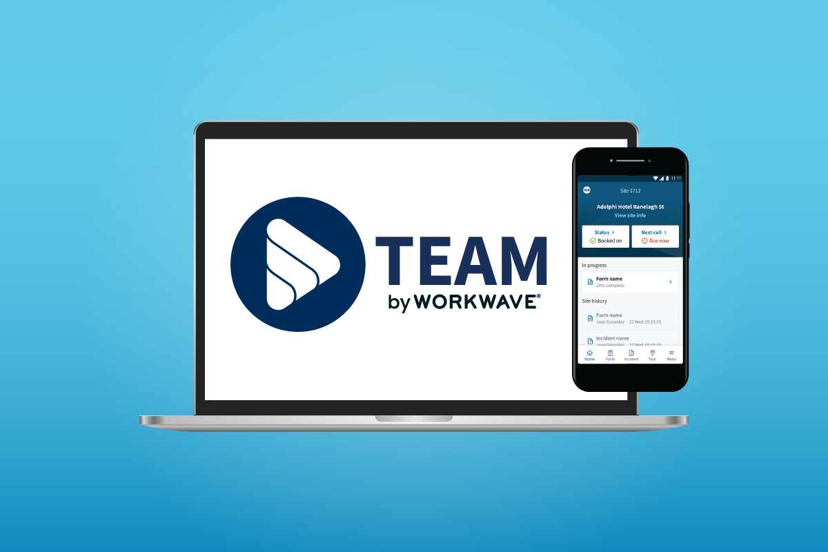 Team by Workwave software displayed on laptop and mobile device