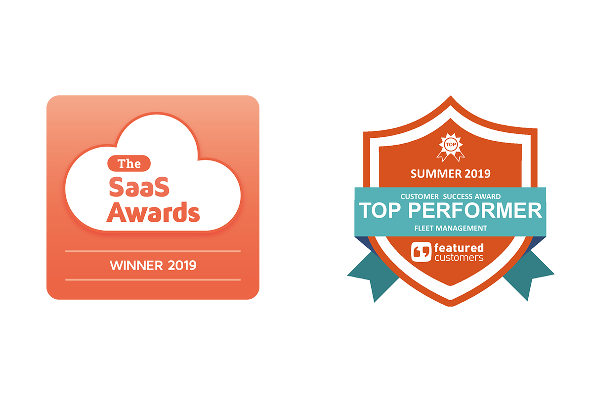 SaaS Awards winner and top performer badge for Fleet Management 2019