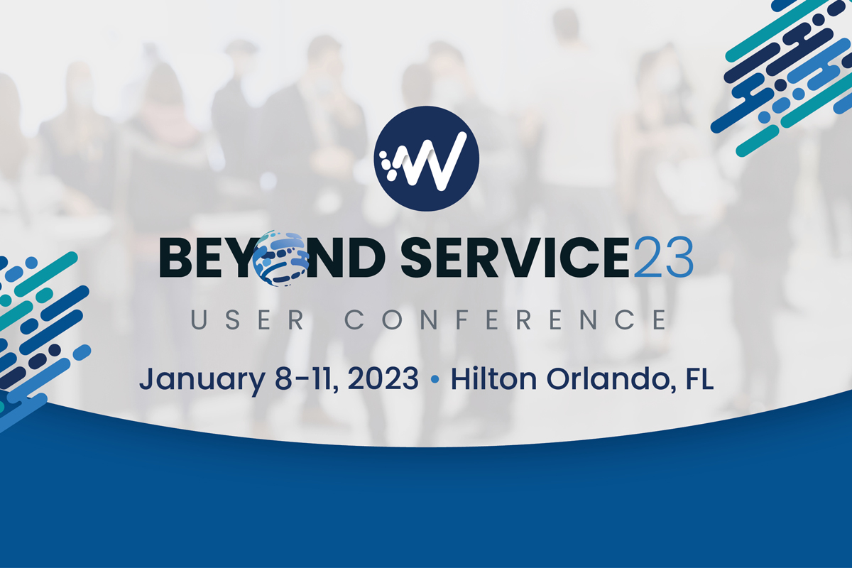 Beyond Service 23 User Conference event poster with conference details