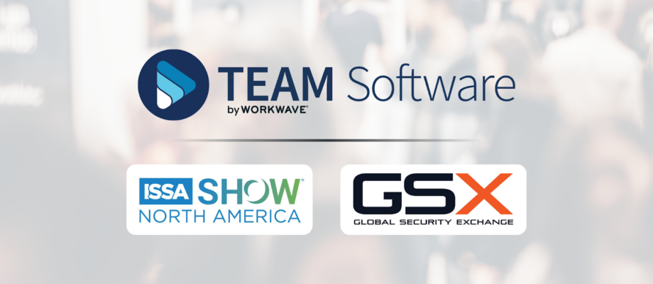Team Software logo with ISSA Show North America and GSX event badges