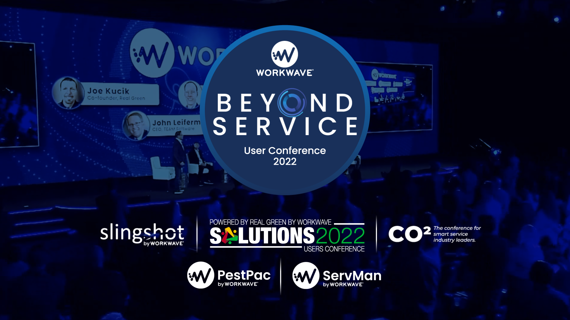 Workwave Beyond Service User Conference 2022 event banner with blue background