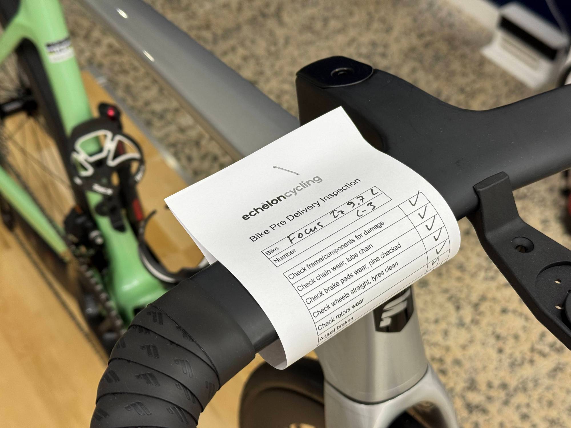 Echelon bike preparation checklist