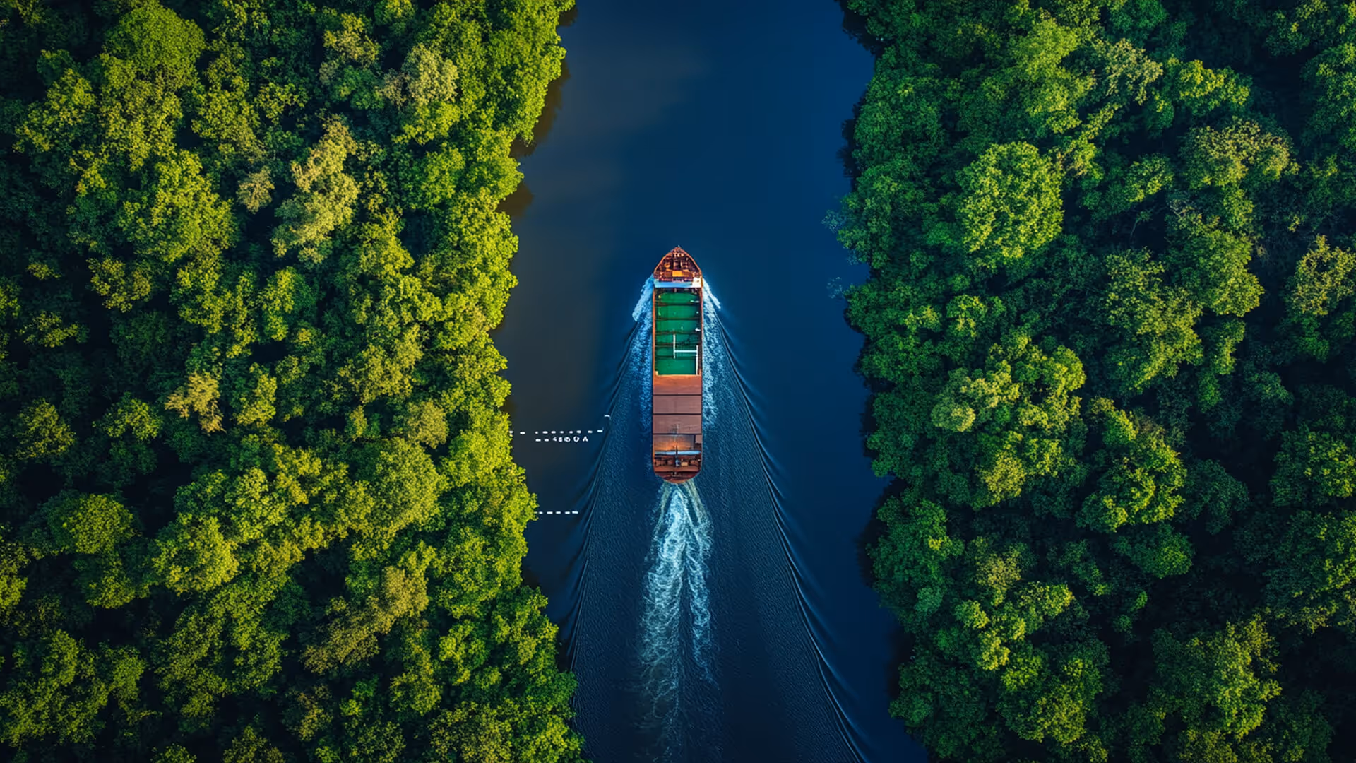 Navio cargueiro no Rio Amazonas.