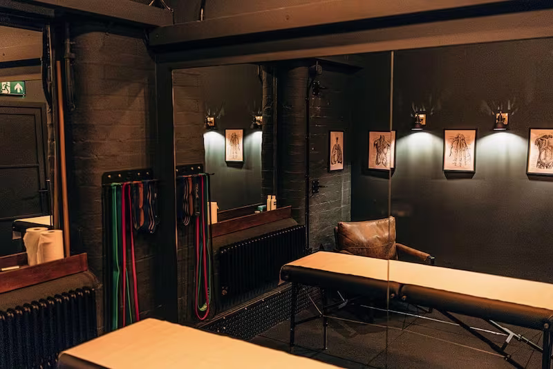 Sports massage and recovery room at ONE|DZ Gym in Derby