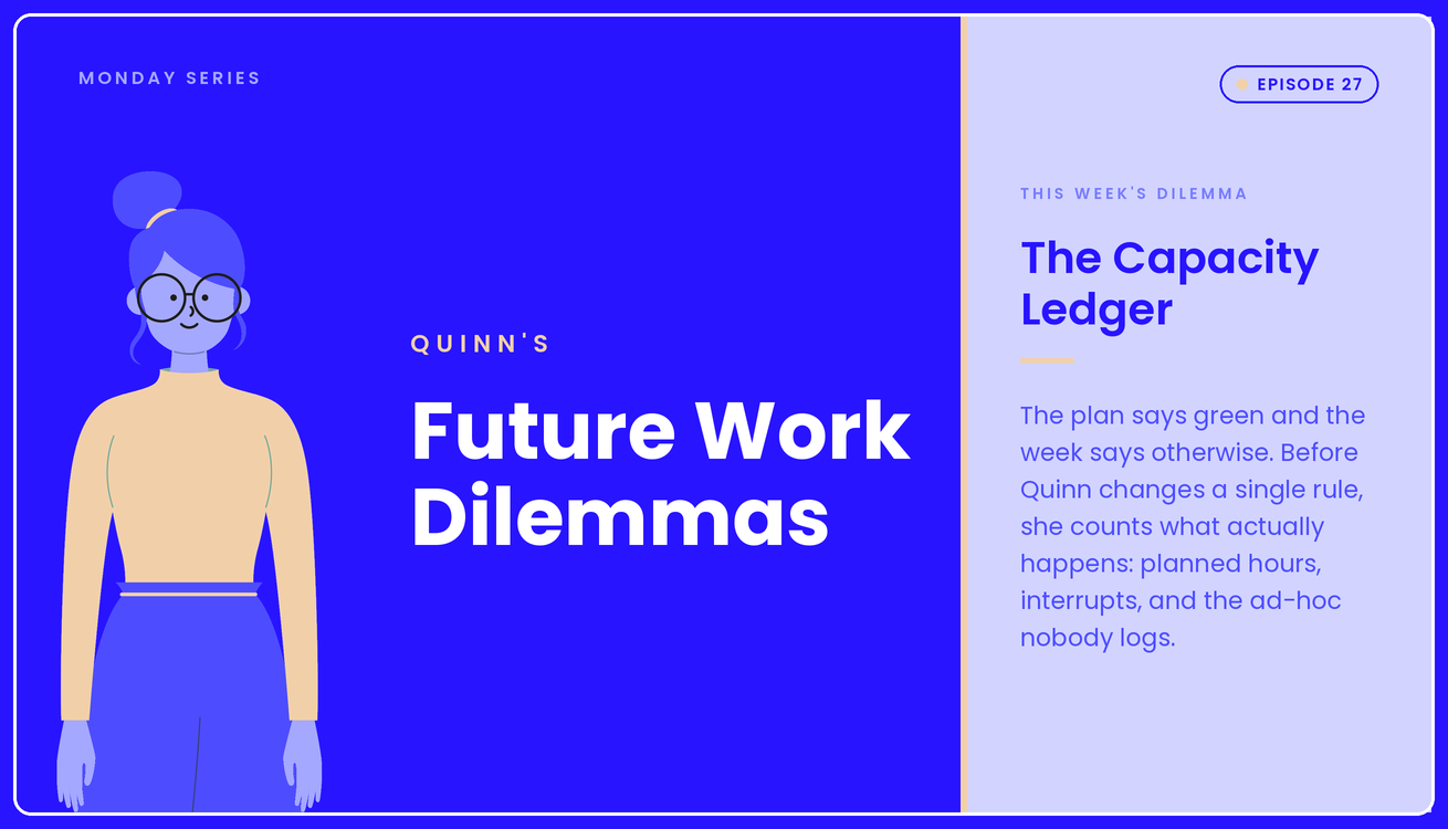 Quinn's Future Work Dilemmas, Episode 27: The Capacity Ledger