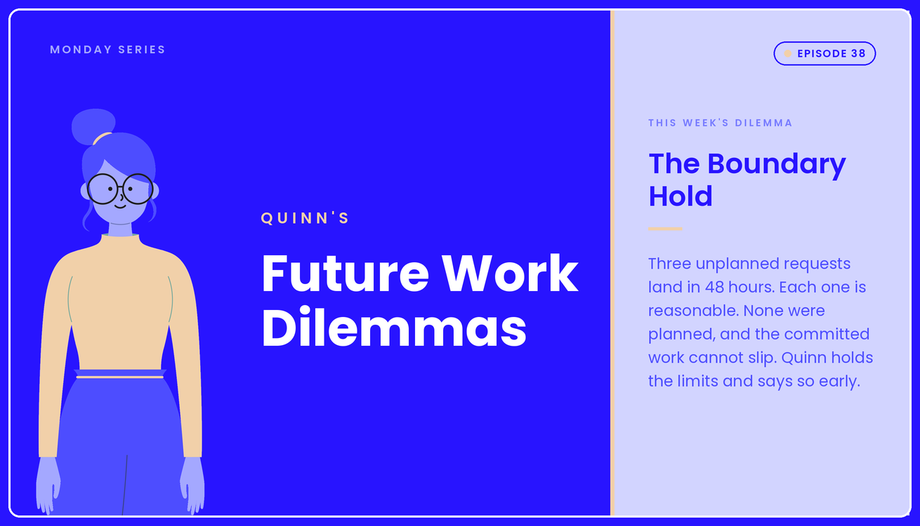 Quinn's Future Work Dilemmas, Episode 38: The Boundary Hold