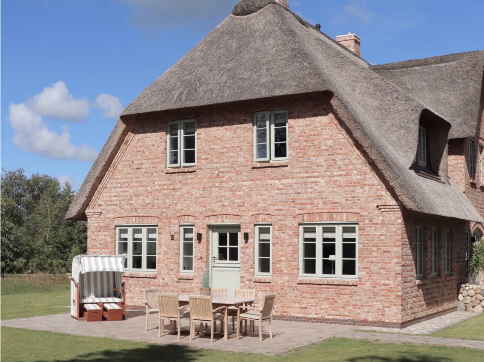 Detailansicht der Westside-Haushälfte – Ferienwohnung Amrum Norddorf