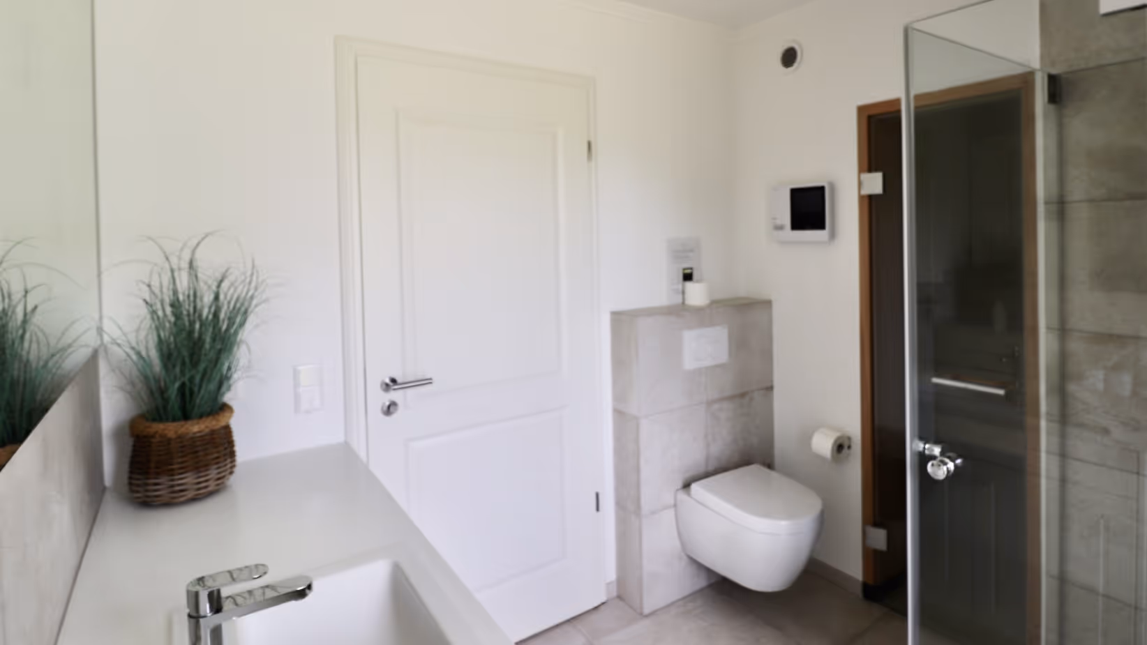 Ferienhaus Amrum Nebel - Eastside - Badezimmer mit Sauna