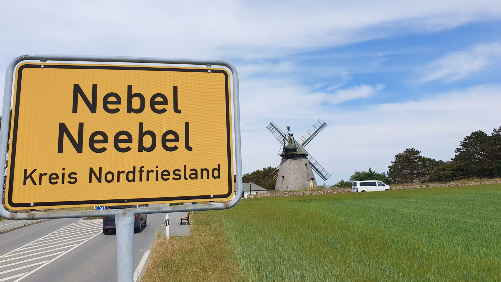 Urlaub Amrum - Ortseingang Nebel