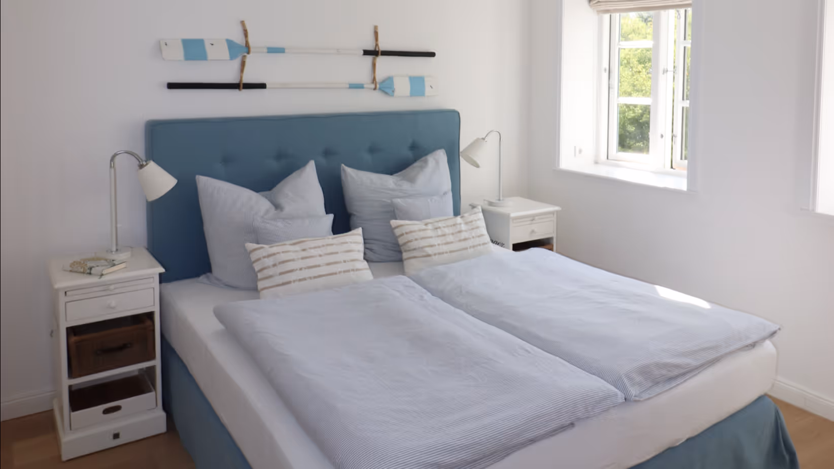 Luxus Ferienhaus Amrum - Eastside - Gemütliches Schlafzimmer im Erdgeschoss