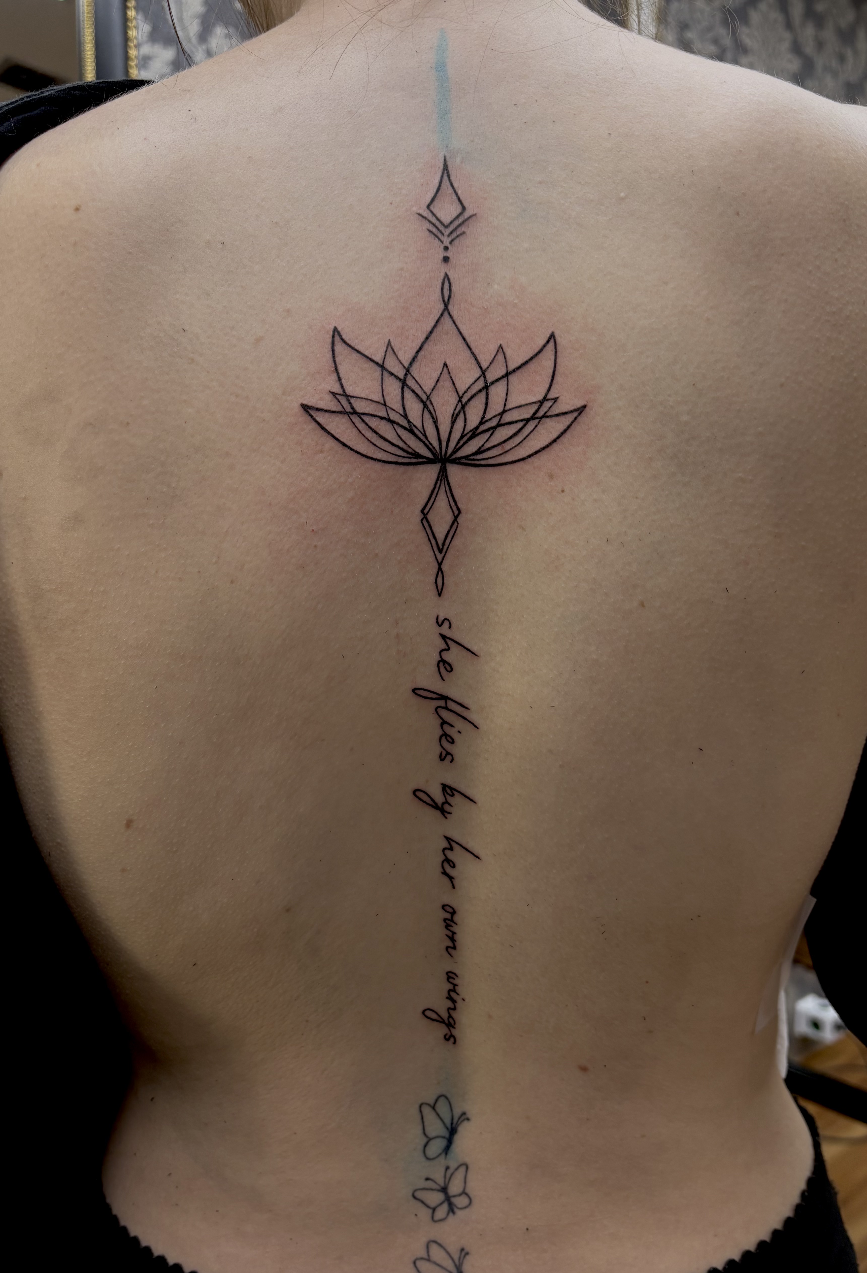 Inkpassion, Nahaufnahme eines abgeheilten Tattoos auf dem Rücken