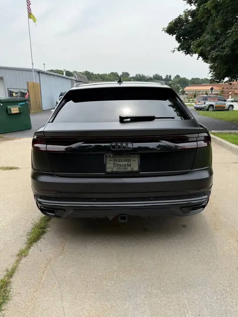 This stunning custom vehicle project features a sleek design enhanced by a professional window tint, showcasing the high-quality automotive customization offered by Layrite Customs in Liberty, MO.