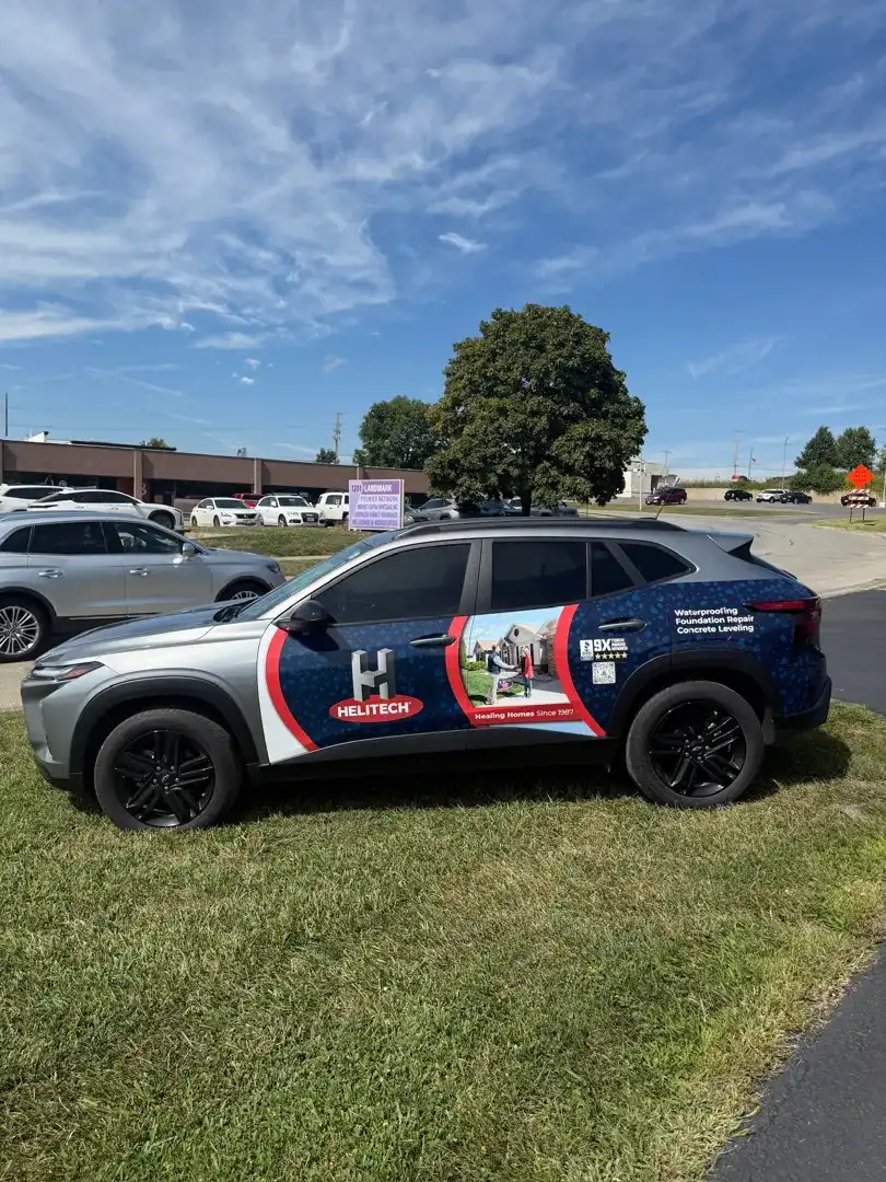 This custom vehicle project showcases a stunning color change wrap that enhances its sleek design, expertly crafted at Layrite Customs in Liberty, MO.