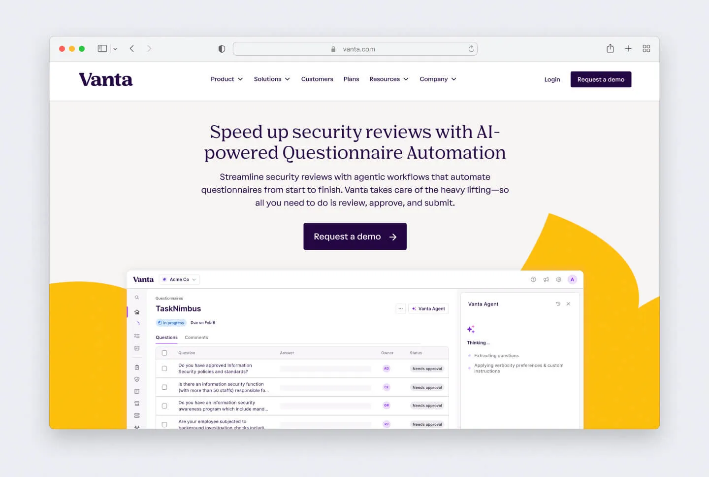Vanta Security Questionnaires