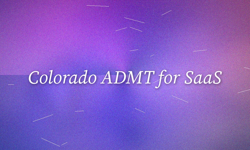 Abstract illustration for Colorado SB 26-189 ADMT developer and deployer notice requirements for SaaS