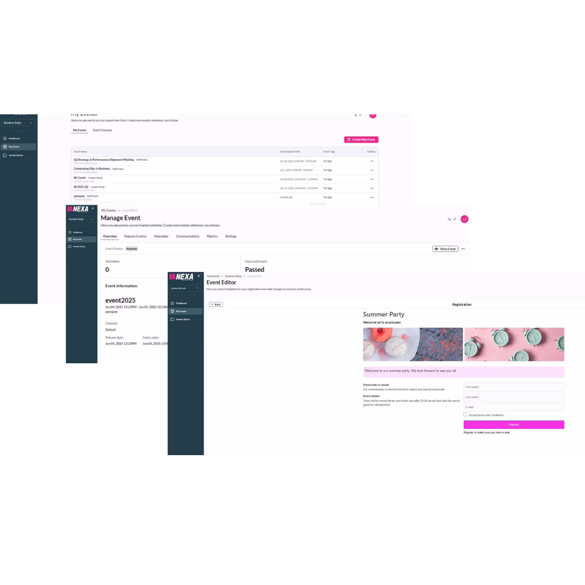 Nexa Registration Dashboard
