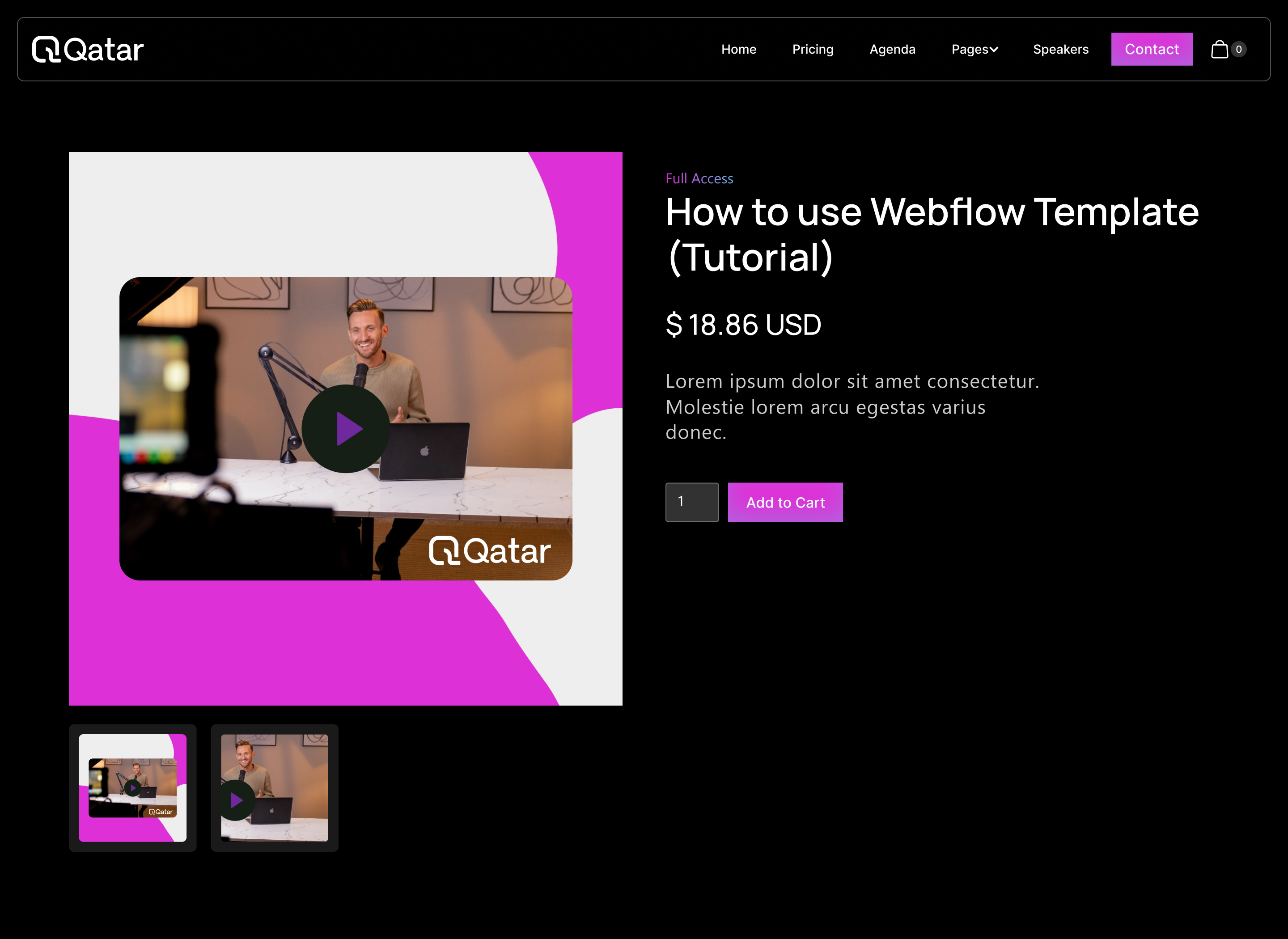 Qatar Event Webflow Template - Designed by Azwedo.com and Wedoflow.com