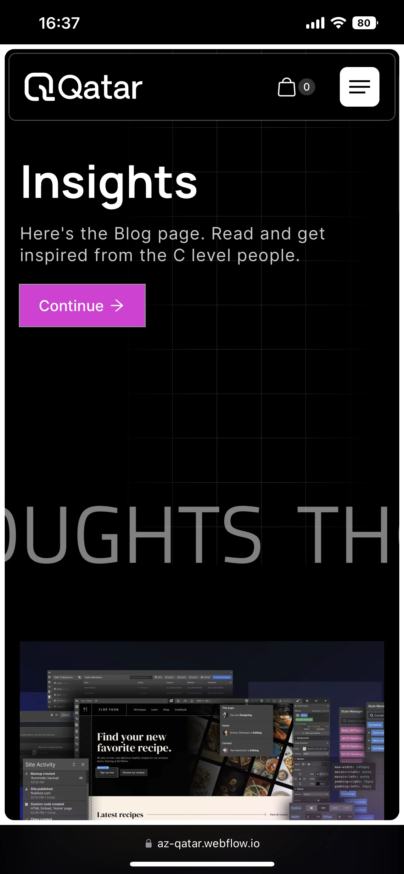 Qatar Event Webflow Template - Designed by Azwedo.com and Wedoflow.com