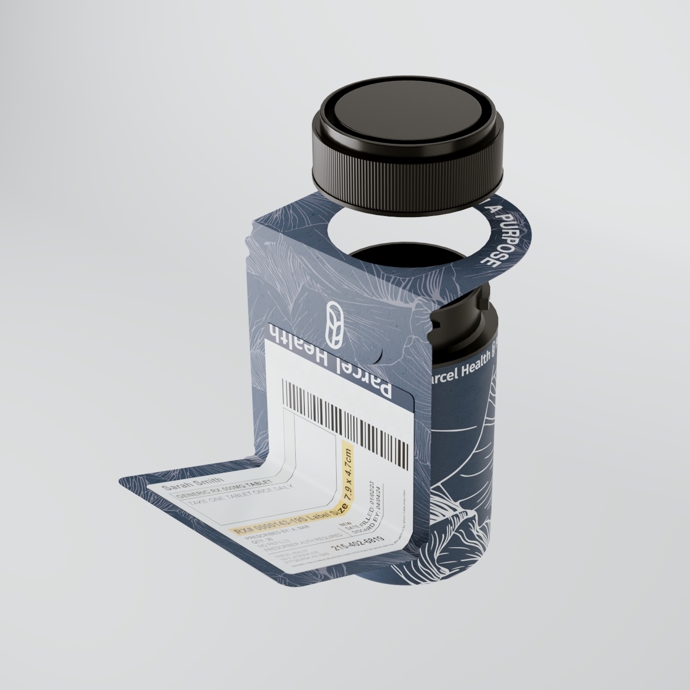 RxPrompts useful information that stays on pill bottle