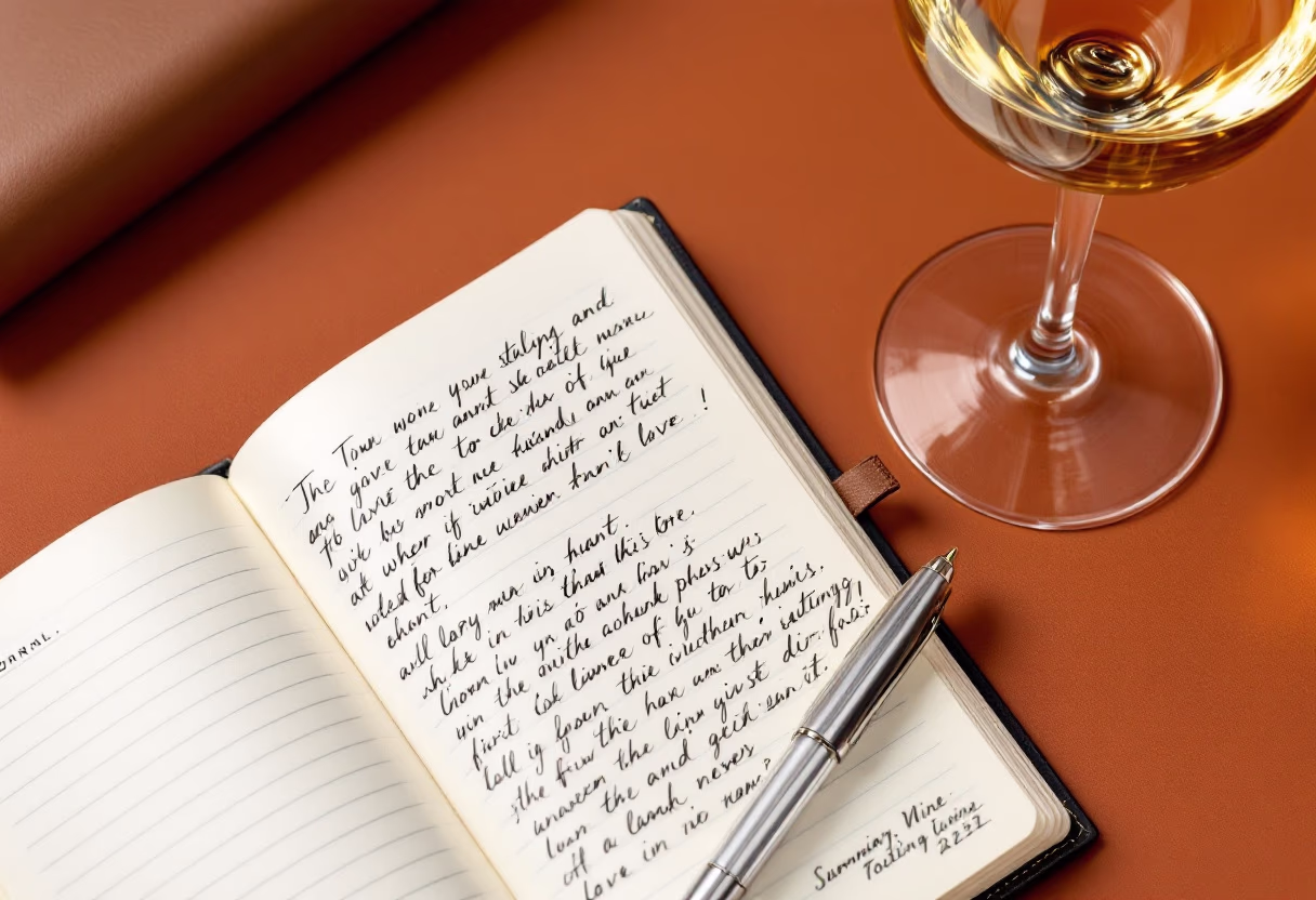 wine notes with subtle luxury