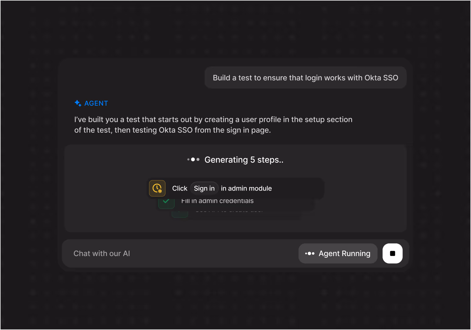 Ask Momentic's AI to generate tests