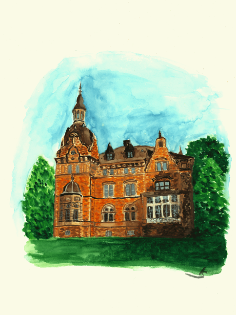 Schloss Vettelhoven in Aquarelle