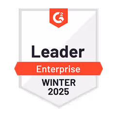 G2 Leader enterprise winter 2025 badge