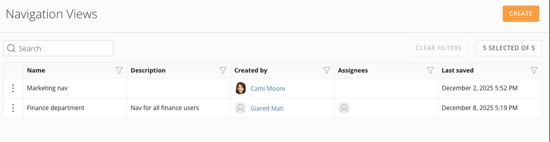 ナビゲーション設定