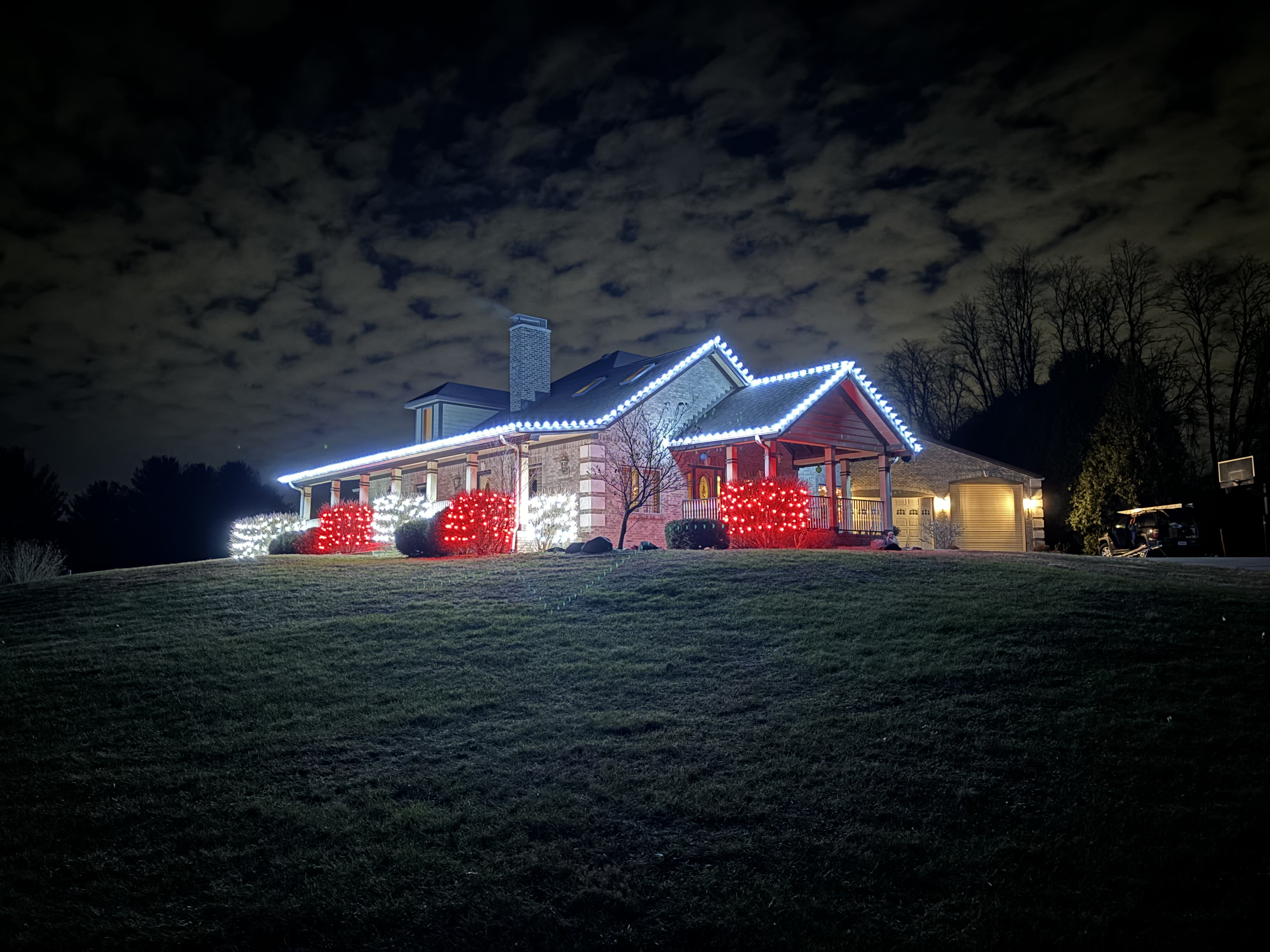 Luxury Christmas lights on home