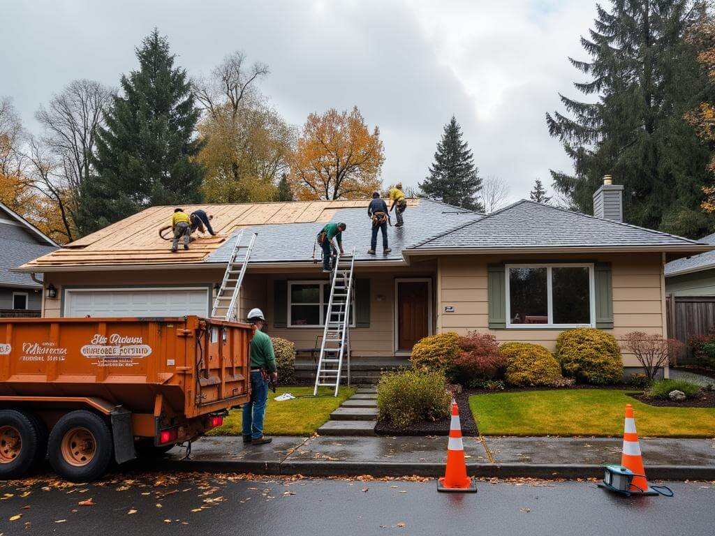 Corvallis roofing project in autumn