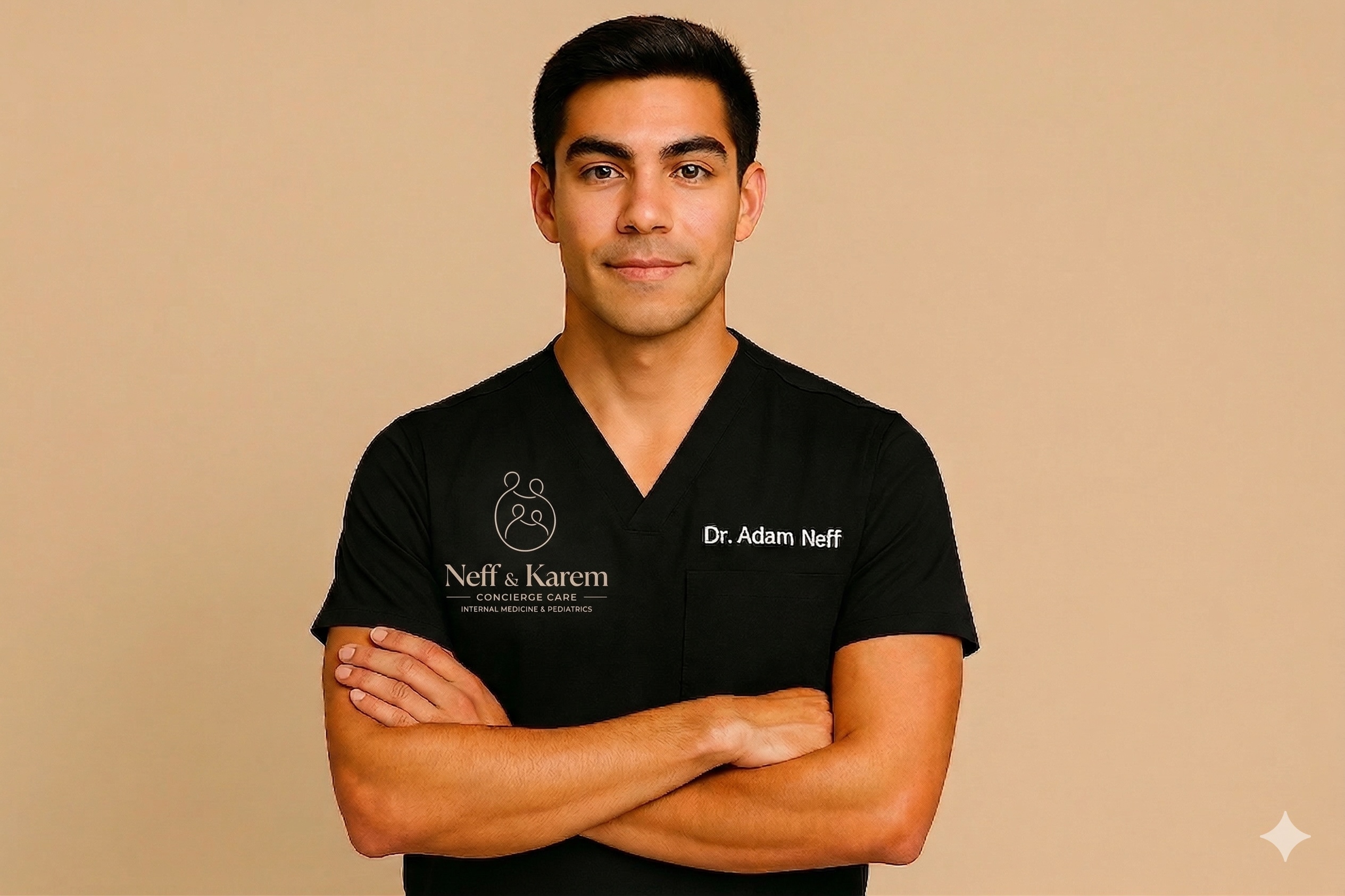 Doctor scrubs — black/charcoal