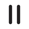 Two vertical black parallel lines of equal length on white background