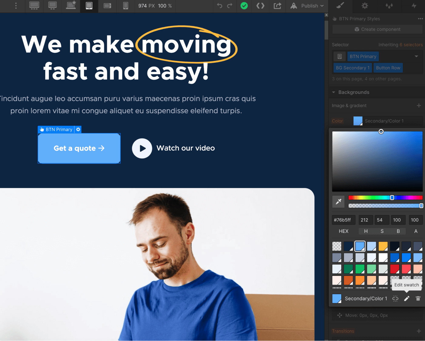 Color - Movers X Webflow Template