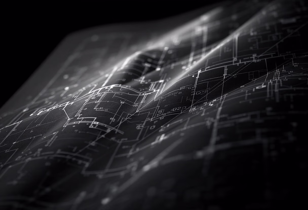[background image] image of blueprint for a construction company.