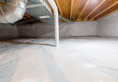 crawl space moisture barrier installation