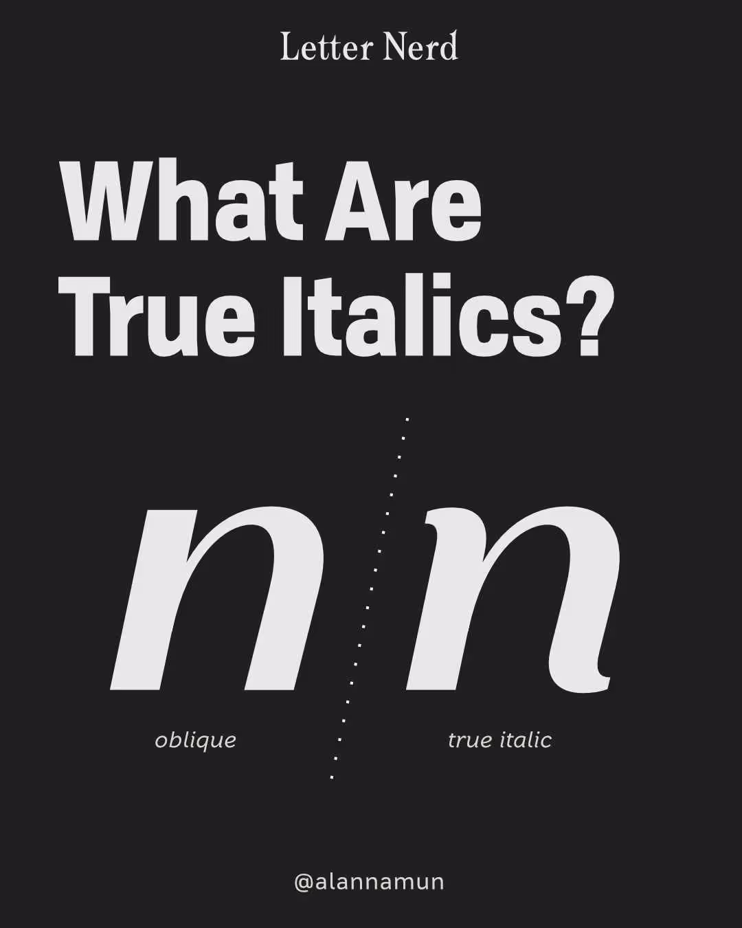 What are true italics