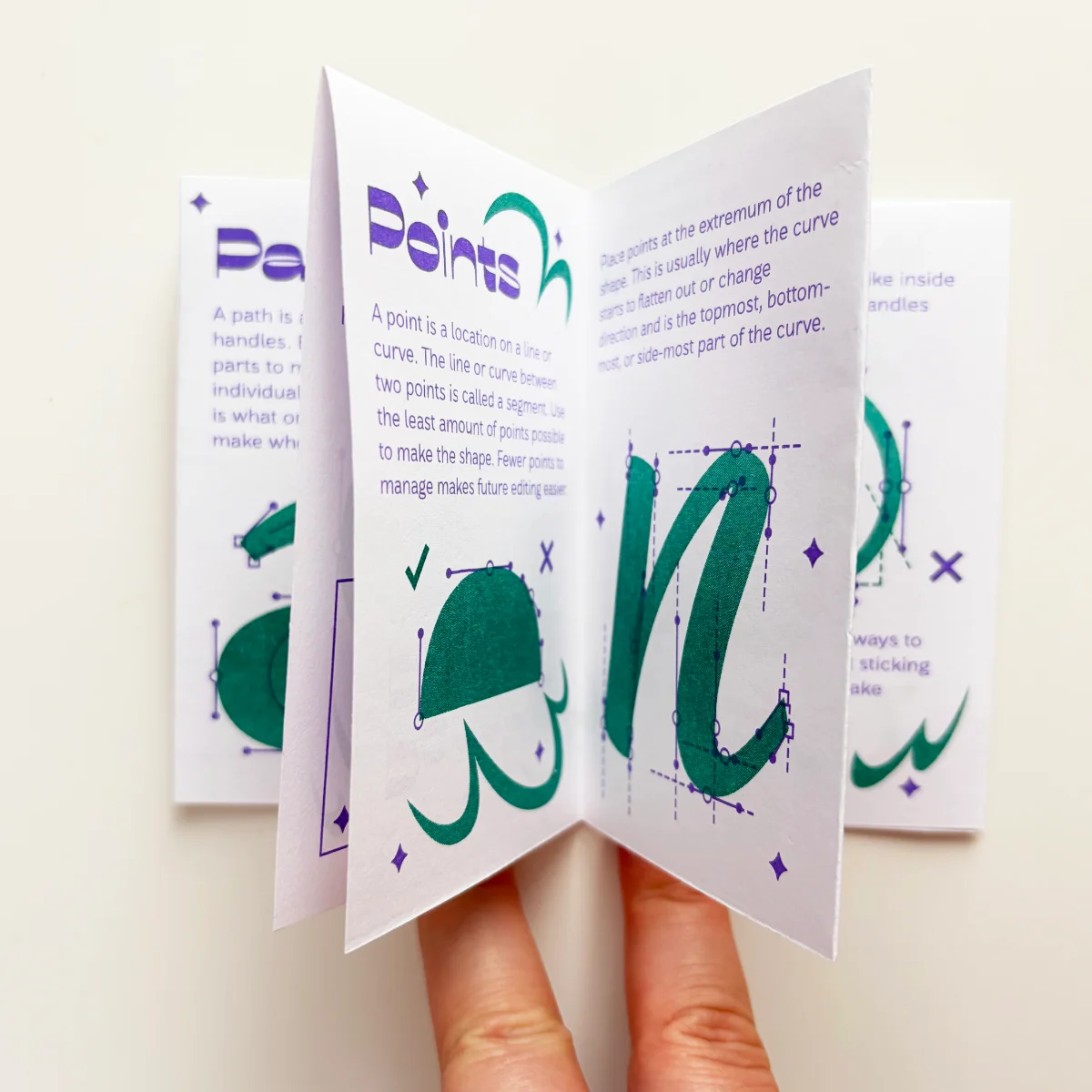 The pages fanned out
