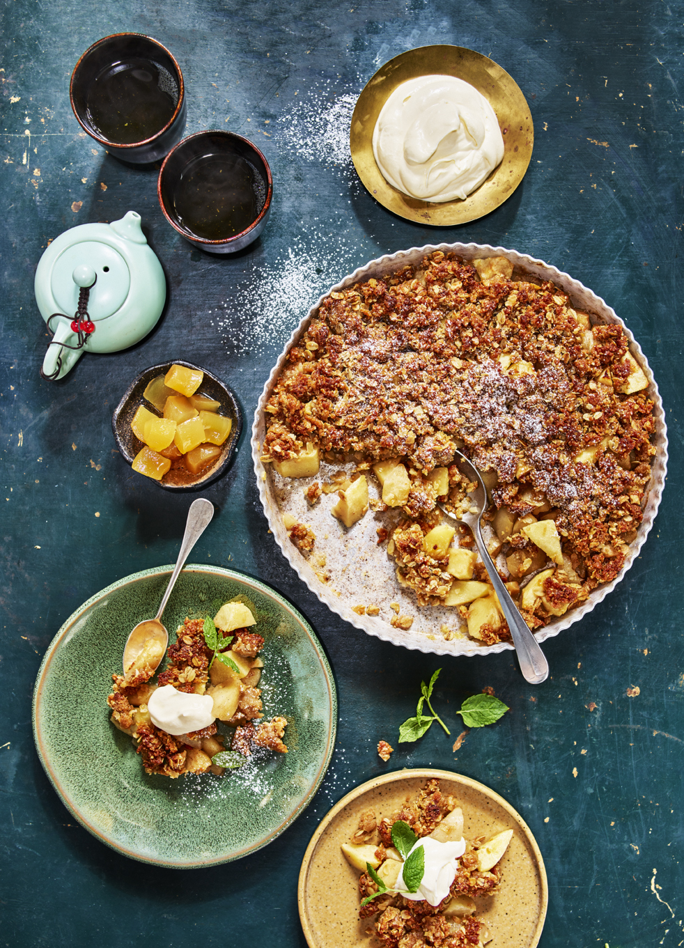 Äppelpaj med ingefära och panko