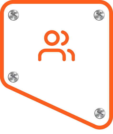 Icon panel showing user figures representing collaboration or team