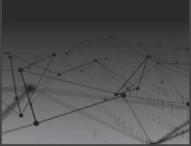 Minimalist graphic of a network of connected nodes
