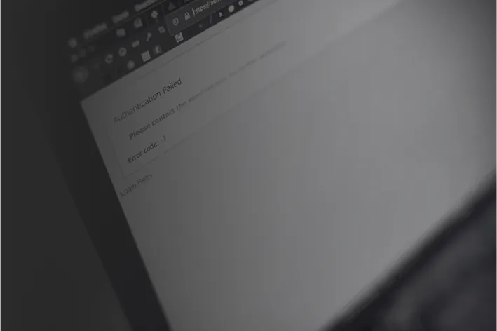 Close-up of secure login form on a laptop screen