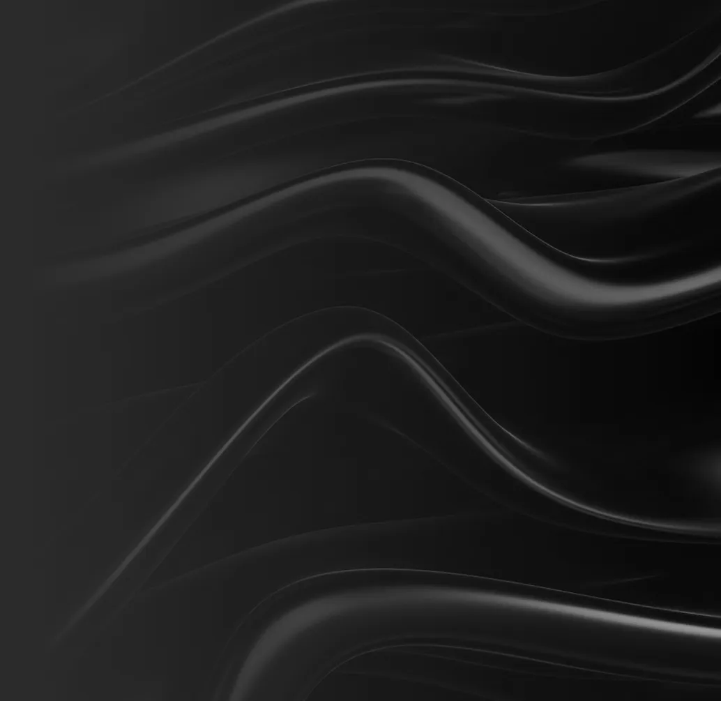 Wavy black surface symbolizing fluid technology and motion