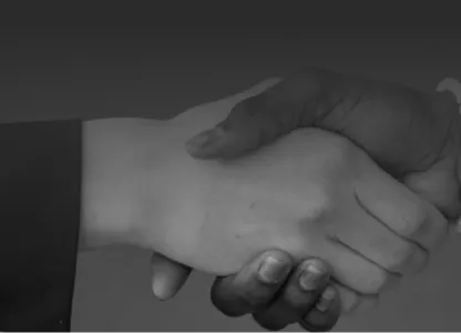 Handshake representing partnership and government trust