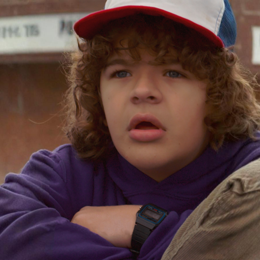 Casio F-91W watch worn by Gaten Matarazzo as Dustin Henderson in Stranger Things