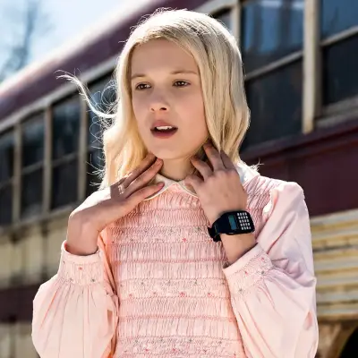 calculator watch worn by Millie Bobby Brown as Eleven in Stranger Things