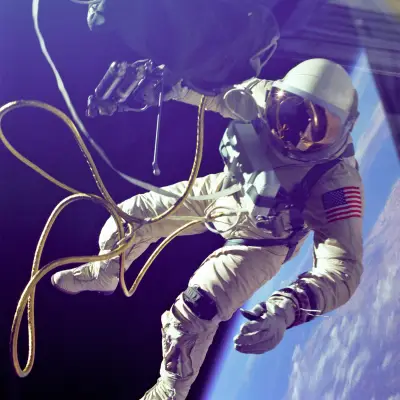 Ed White using Omega watch in space