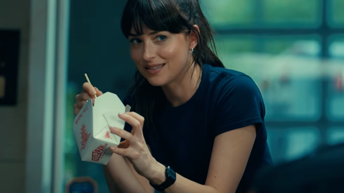 Casio F-105W watch worn by Dakota Johnson in Madame Web.