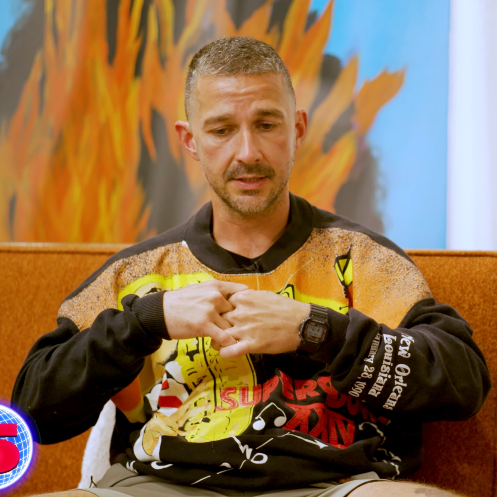 Shia LaBeouf wears a G-Shock watch in interview