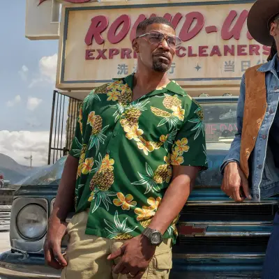 G-Shock GA-100-1A1 watch worn by Jamie Foxx in Day Shift